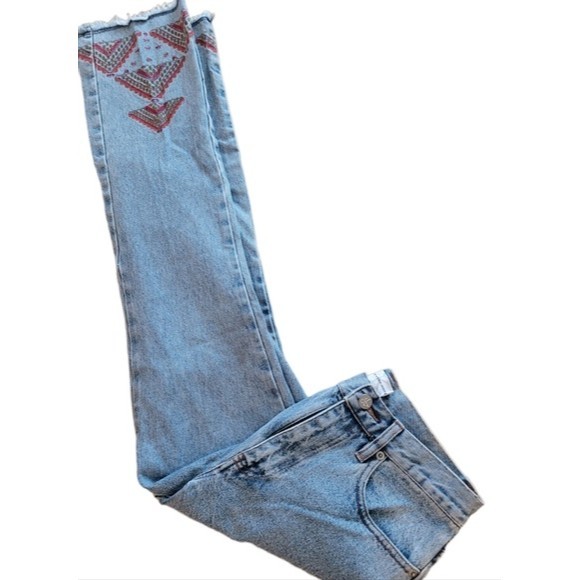 Vintage Calvin Klein 80's Embroidered Straight Jeans - Picture 1 of 8